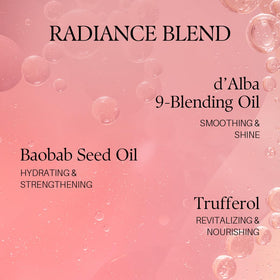 d'alba Piedmont label ingredient list showing truffle and tocopherol benefits