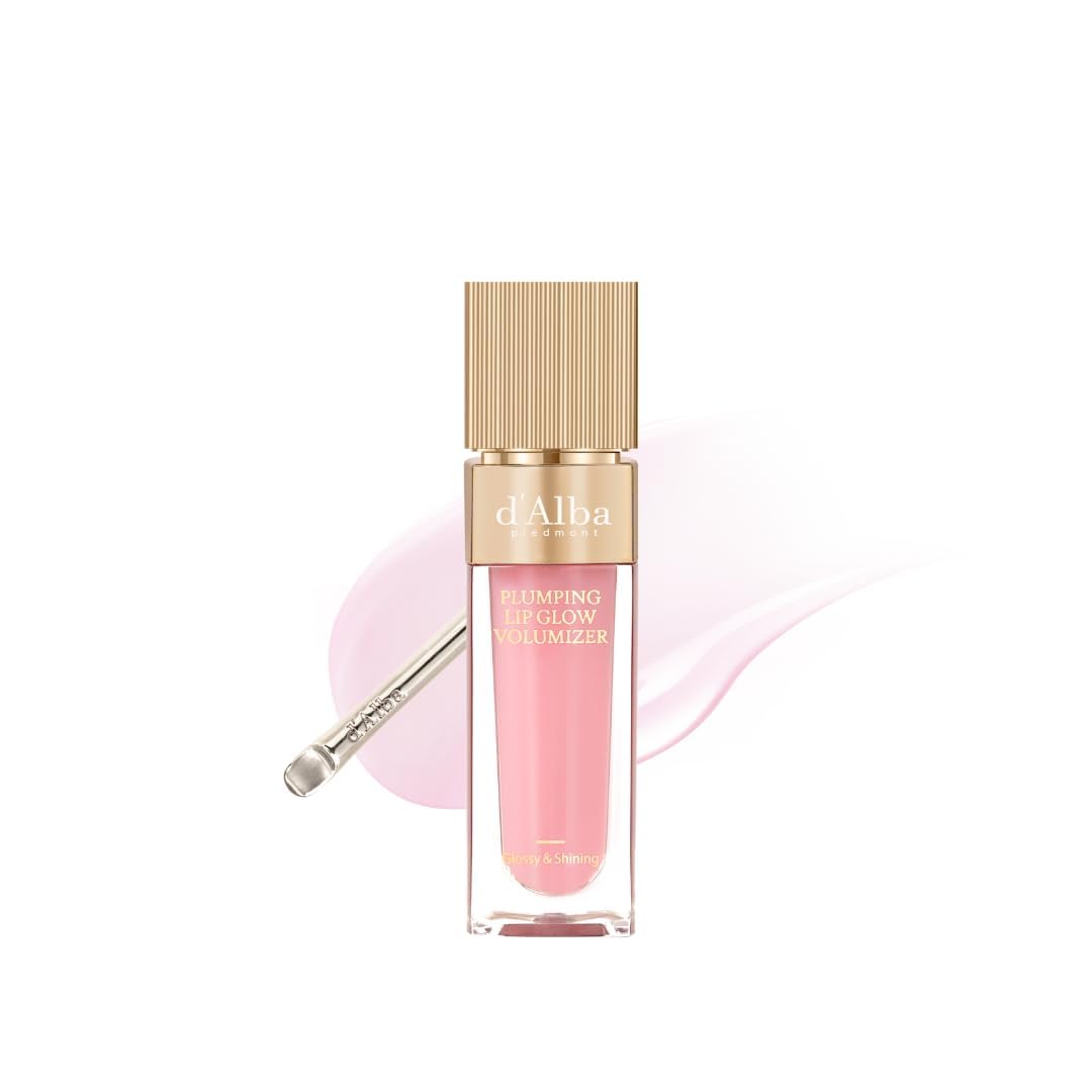d'alba Piedmont lip gloss front packaging showing sleek tube and shade name for easy pick