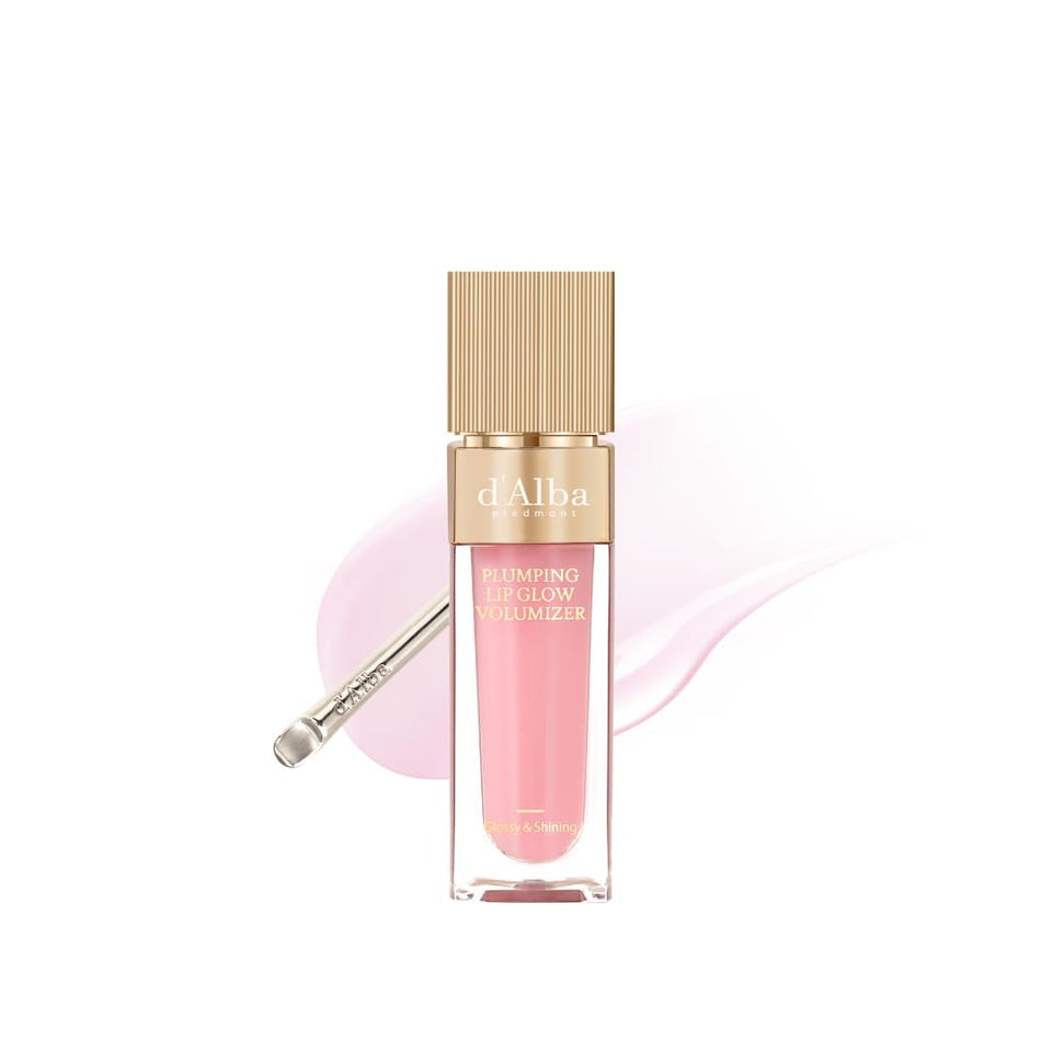 d'alba Piedmont lip gloss front packaging showing sleek tube and shade name for easy pick