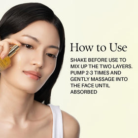 d'alba Piedmont blended with foundation to show mixing method benefit: dewy makeup base