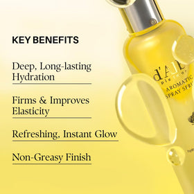 d'alba Piedmont mist in use on face providing instant refresh and glow