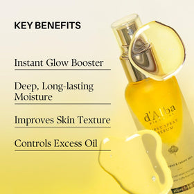 d'alba Piedmont mist being sprayed on cheek demonstrating refreshing boost