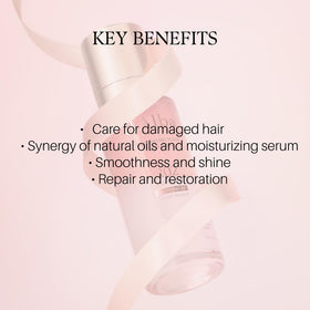 d'alba Piedmont applied in palm ready to smooth hair, illustrating lightweight feel and quick absorption