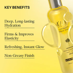 d'alba Piedmont Aromatic Spray Serum misting onto face for instant hydration