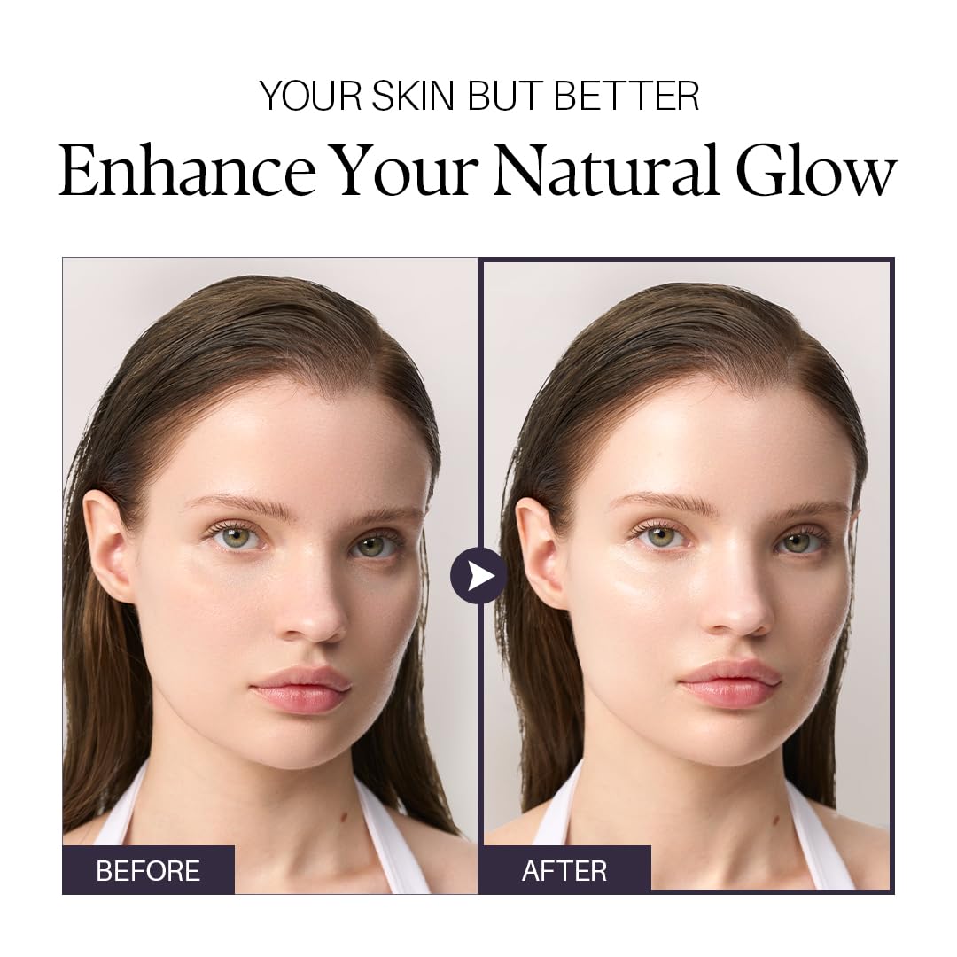 d'alba Piedmont sunscreen on skin swatch showing tone-up blending benefit