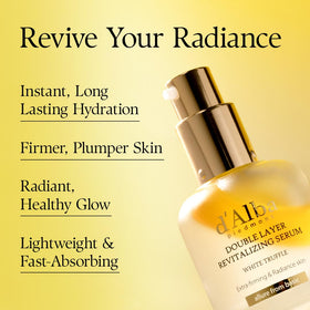 d'alba Piedmont texture droplet on skin illustrating lightweight absorption and glow