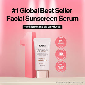 d'alba Piedmont pump dispensing lightweight sunscreen serum for easy use