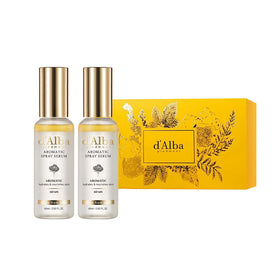 d'alba Piedmont gift set front packaging showing both products and elegant branding