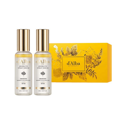 d'alba Piedmont gift set front packaging showing both products and elegant branding