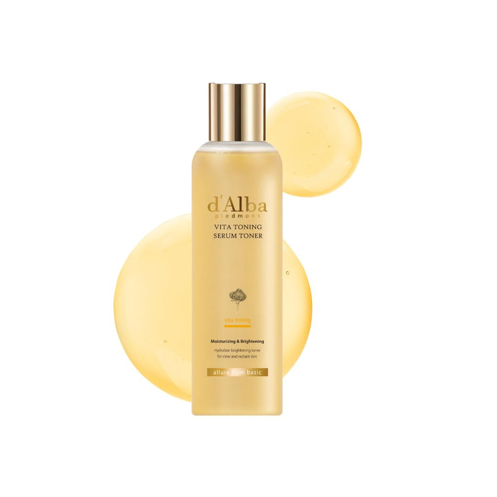 d'alba Piedmont bottle front showing product and benefit of hydration