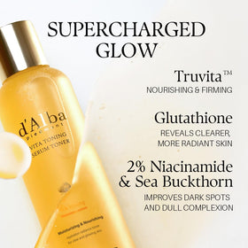 d'alba Piedmont with white truffle and vitamins flatlay showing natural actives