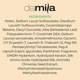 damila bottle staged with keratin tools to show treatment-safe benefit