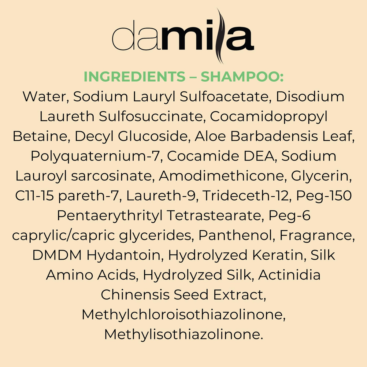 damila close detail on keratin-treated hair showing smooth shine