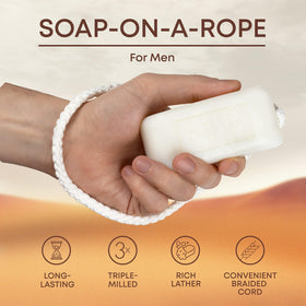 Dana close-up on triple-milled soap texture showing dense, long-lasting surface