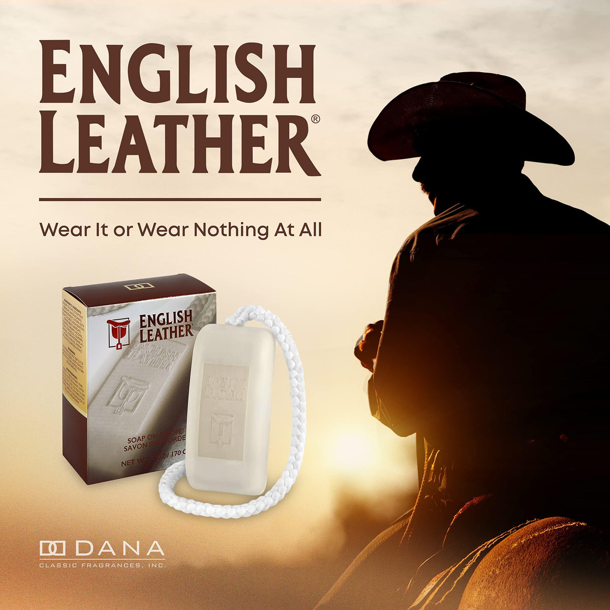 Dana soap on a rope hanging in shower keeping bar dry and easy to access