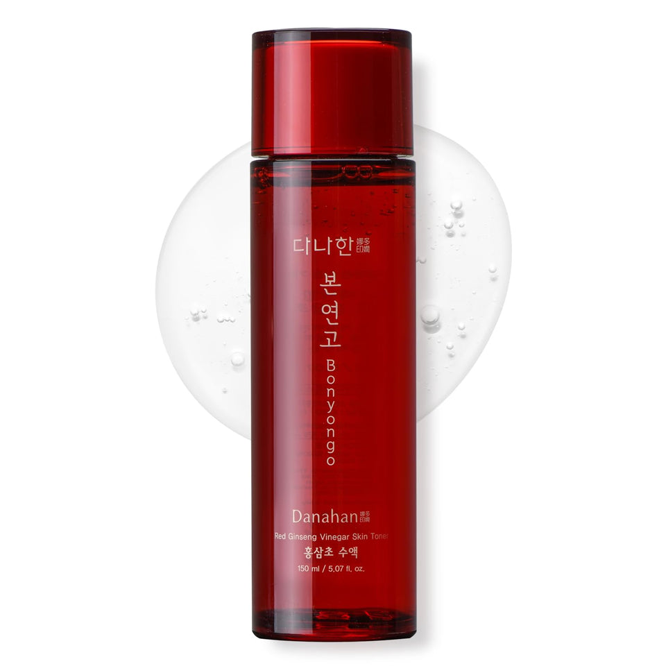 Danahan front packaging showing red ginseng toner and hydration benefit