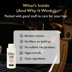 DandyMen before and after scale comparison showing fuller-looking hair benefit