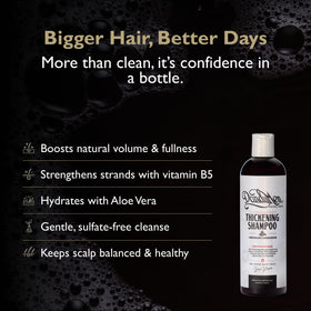 DandyMen bottle closeup label highlighting clean ingredients and confidence benefit