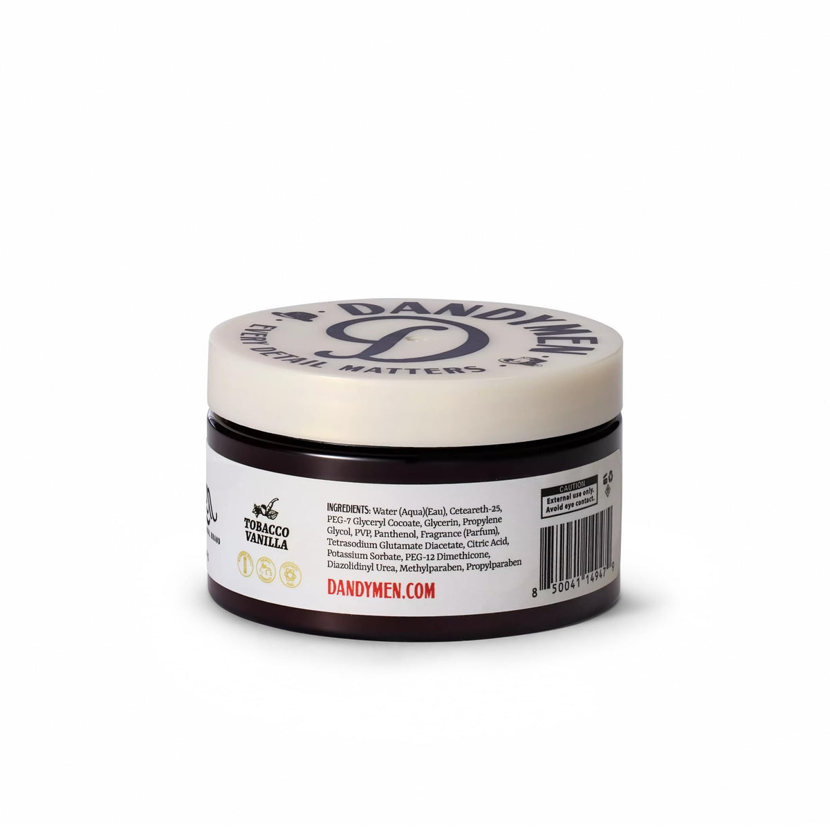 DandyMen pomade ingredient emphasis on pro‑vitamin B5 for hair hydration