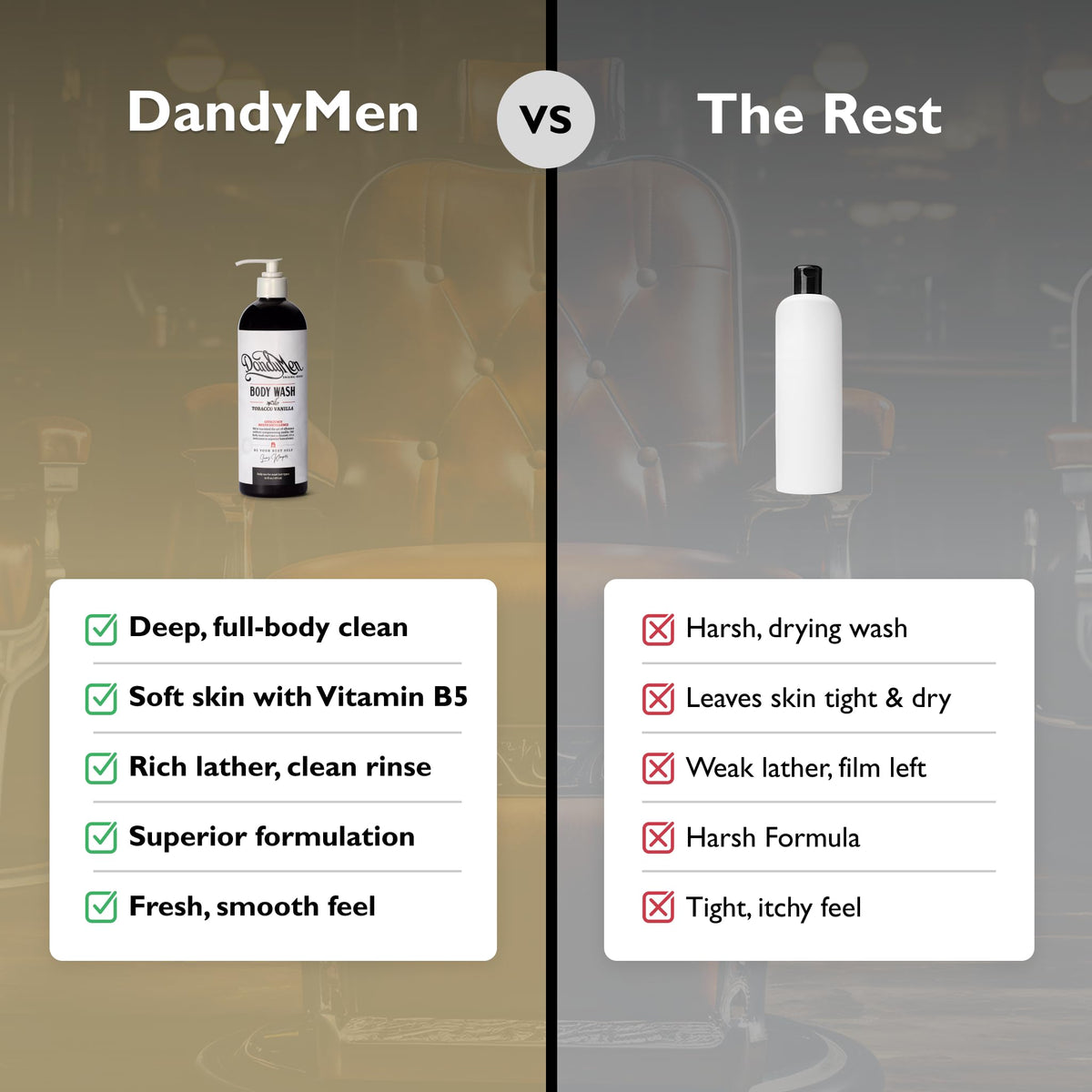 DandyMen rich lather texture demonstrating deep cleansing benefit