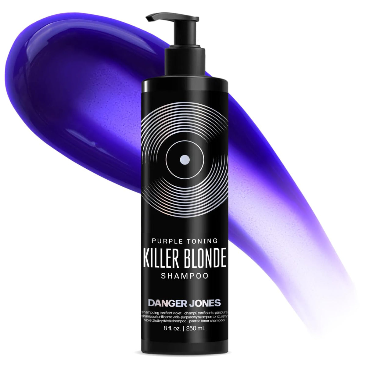 Danger Jones front packaging showing product and benefit of brightening blondes