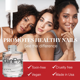 daniPro brush and cap detail displaying smooth applicator for precise, even base coats