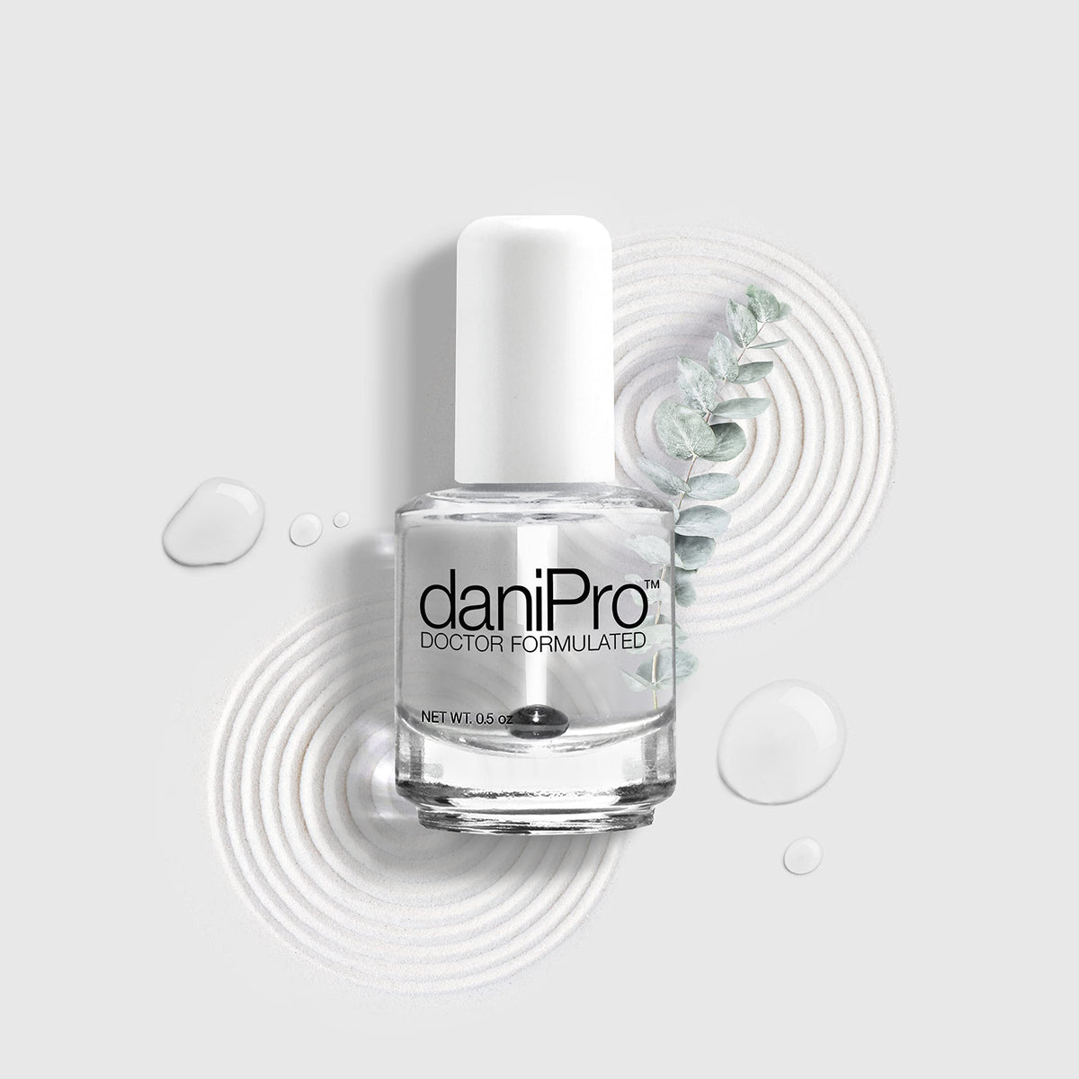 daniPro applied during at-home manicure demonstrating easy use and stronger nail support