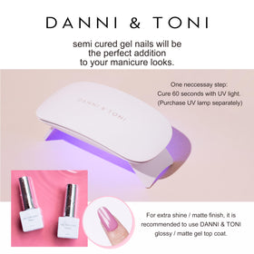 DANNI & TONI lifestyle flatlay with accessories for instant on-the-go manicure