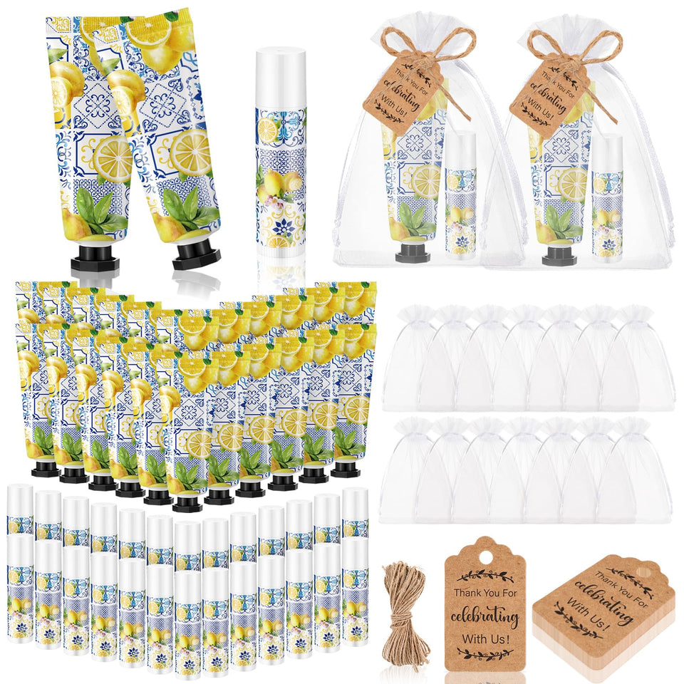 Dansib front packaging showing lemon design and complete favor set benefit gifting