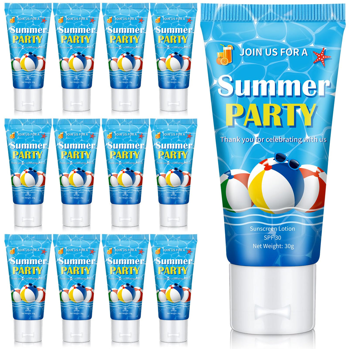 Dansib front packaging showing 12 mini SPF 30 tubes, convenient for events