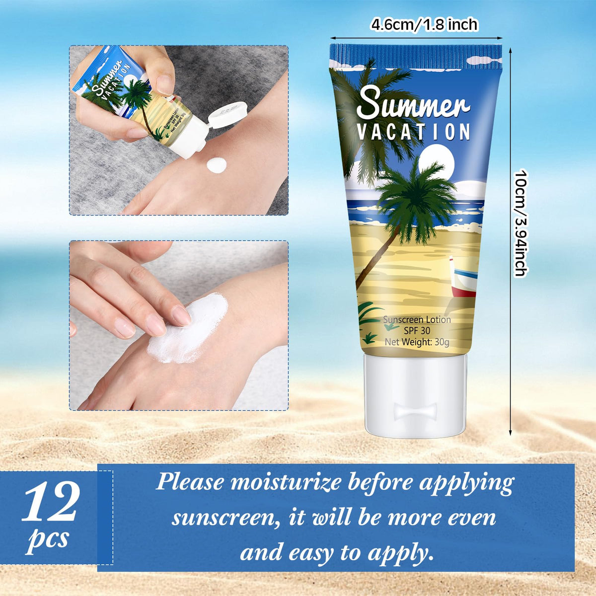 Dansib tube held in hand to show size and portability, ideal for pockets and favor bags
