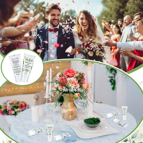 Dansib sunscreen displayed at outdoor wedding showing practical guest use