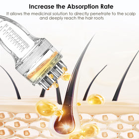 DAPENG applicator being used to place liquid directly on the scalp cleanly