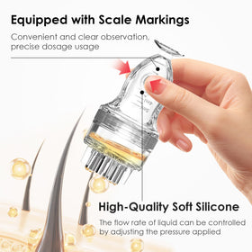 DAPENG comb-tip parting hair while applying serum for direct scalp contact