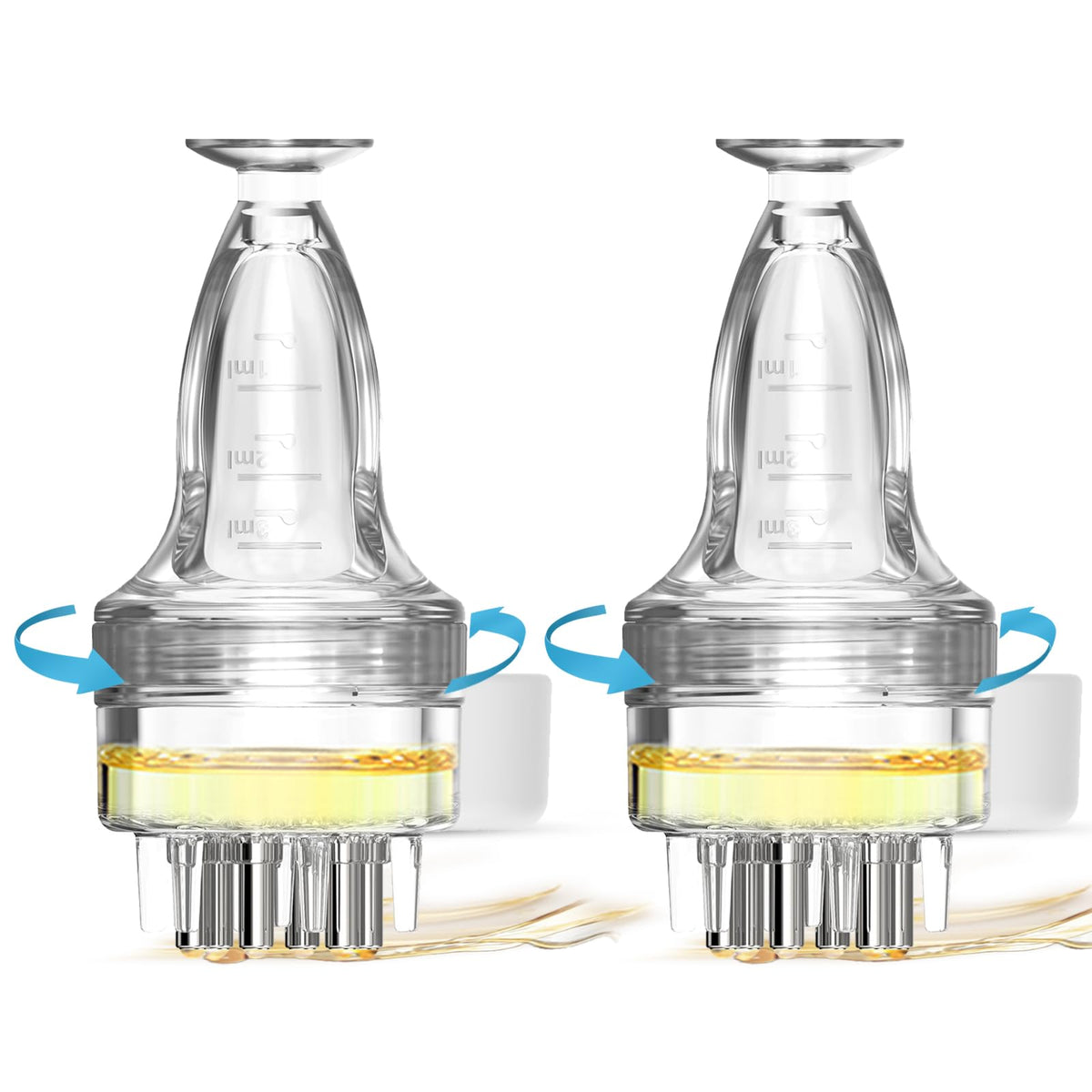 DAPENG front view transparent applicator showing nozzle and cap for precise dosing
