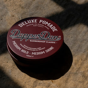 Dapper Dan label close-up highlighting citrus and vanilla scent for pleasant finishing touch