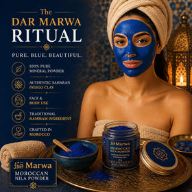 Dar Marwa 1.7 oz jar beside a coin showing compact travel-friendly size benefit