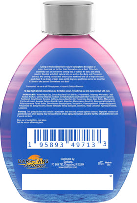 DARK TANS EXCLUSIVE dispensing lotion from pump highlighting easy application benefit