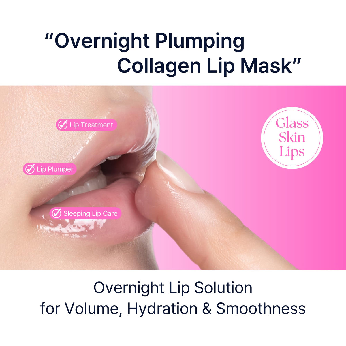 DaseuL’ applying mask to lips to demonstrate comfortable overnight coverage and adherence