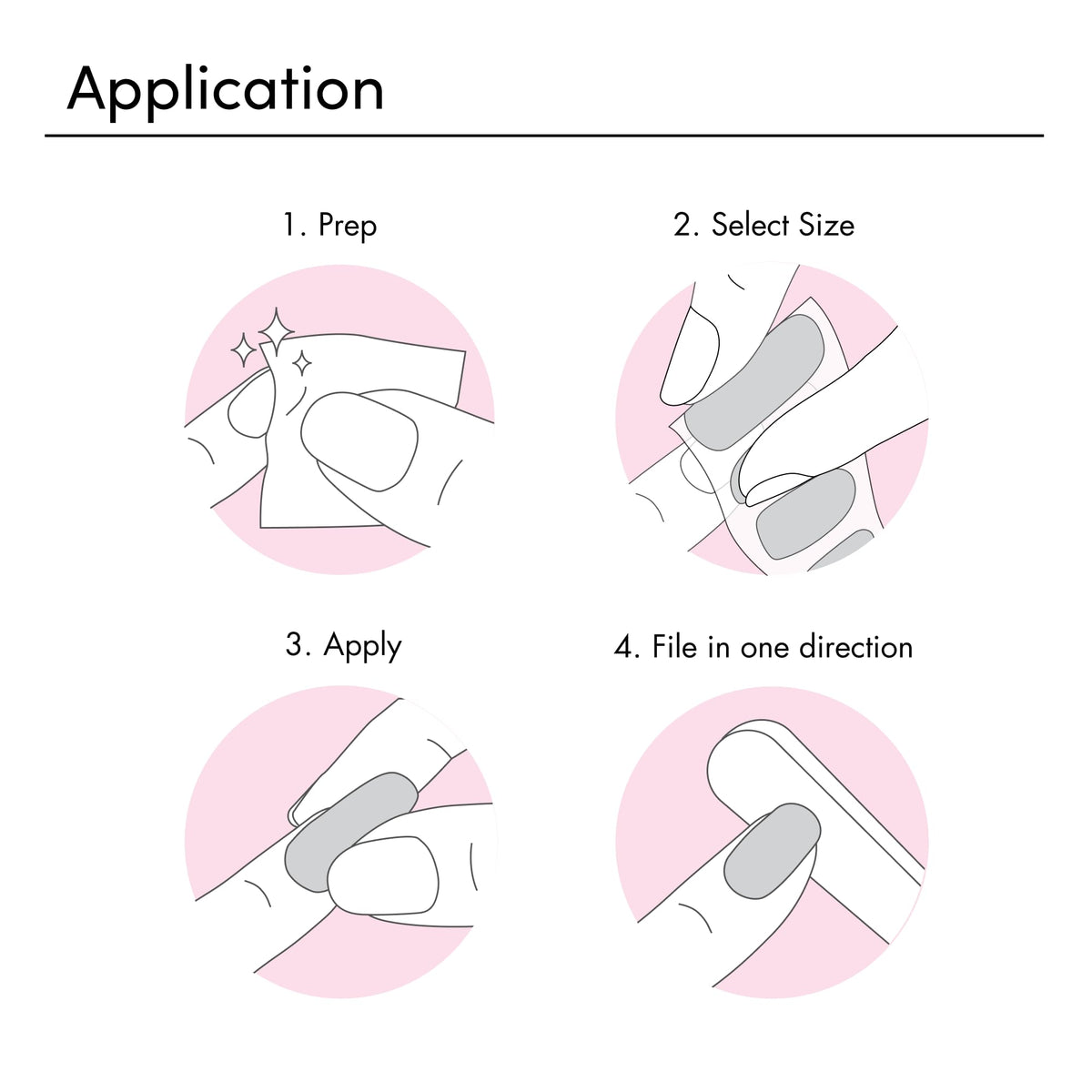 Hand applying Dashing Diva strip demonstrating quick mani and no dry time benefit