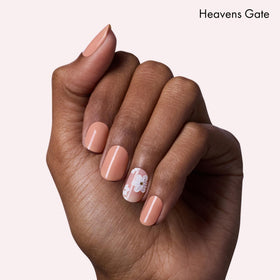 Dashing Diva application in hand demonstrating easy peel-and-stick benefit