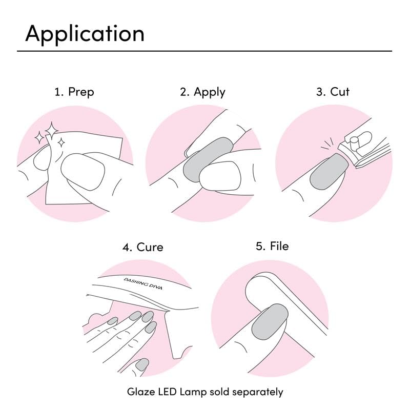 Dashing Diva strips applied to a hand demonstrating easy adhesion and coverage