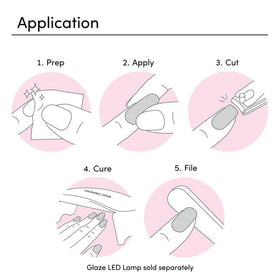 Dashing Diva strips applied to a hand demonstrating easy adhesion and coverage