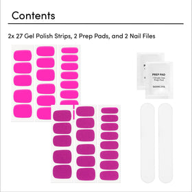 Dashing Diva strip application on nail demonstrating quick press-and-file benefit