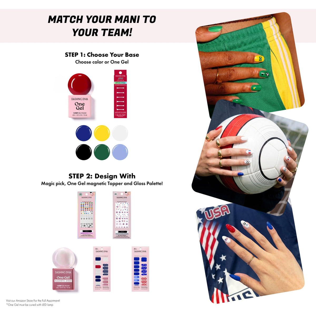 Dashing Diva step-by-step application shot showing press-and-file finish for long wear