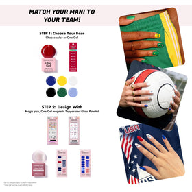 Dashing Diva step-by-step application shot showing press-and-file finish for long wear