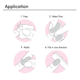 Dashing Diva applying strip and filing excess for quick salon results