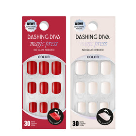 Dashing Diva pressing on a nail showing fast, no-salon application