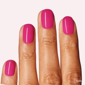 Dashing Diva Attitude bottle close-up showing bubblegum pink rich pigment
