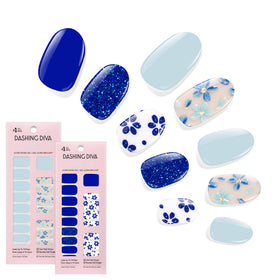 Dashing Diva front packaging showing both Blue Blossom sets and convenience